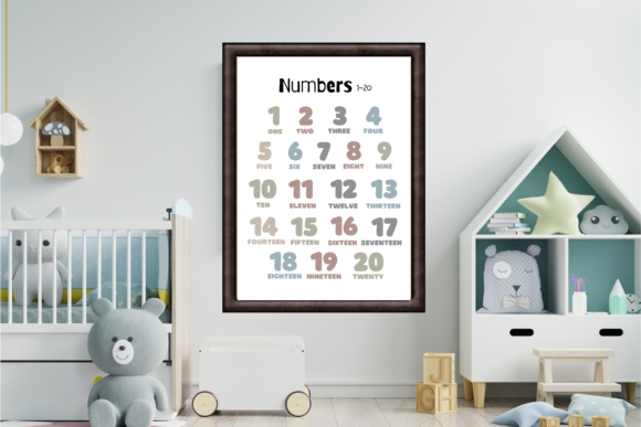 Download Numbers Education Neutral Colors Posters - Neutral colors Collection