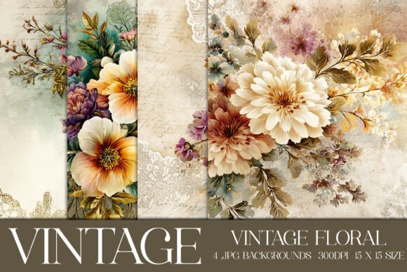 Download Vintage Floral Backgrounds, S8 - Floral backgrounds Collection