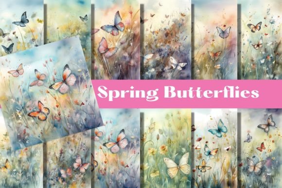 Download Spring Butterflies Floral Backgrounds - Floral backgrounds Collection
