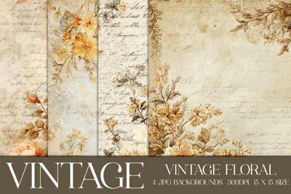 Download Vintage Floral Backgrounds, S5 - Floral backgrounds Collection