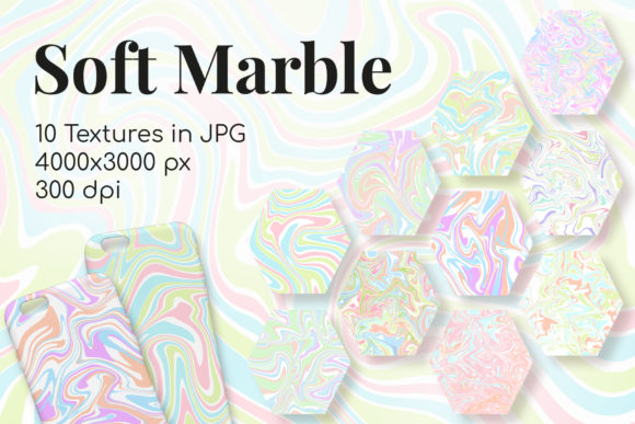 Download Soft Marble Rainbow 10 Digital Textures - Digital textures Collection