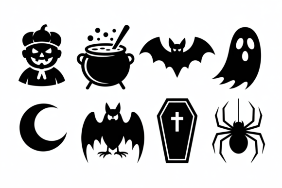 Download Halloween Icon Set Spooky Silhouettes - Spooky silhouettes Collection