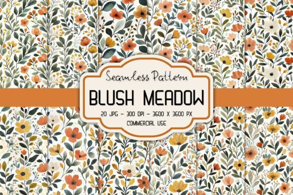 Download Seamless Blush Meadow Floral Pattern - Premium Resources