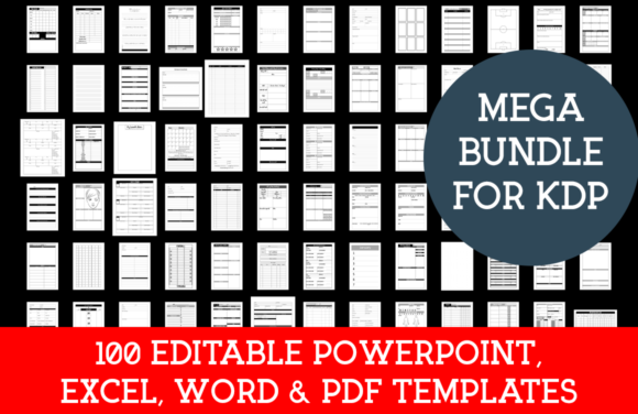 Download MEGA KDP Editable Templates Bundle - Editable templates Collection