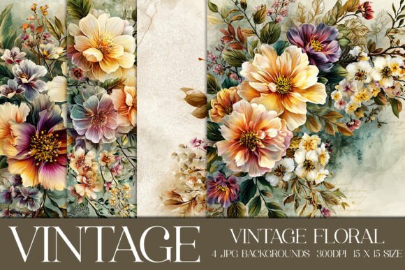 Download Vintage Floral Backgrounds, S10 - Floral backgrounds Collection