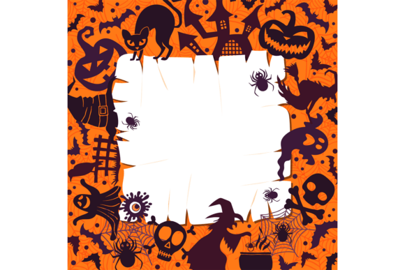Download Halloween Frame. Spooky Silhouettes Bord - Spooky silhouettes Collection